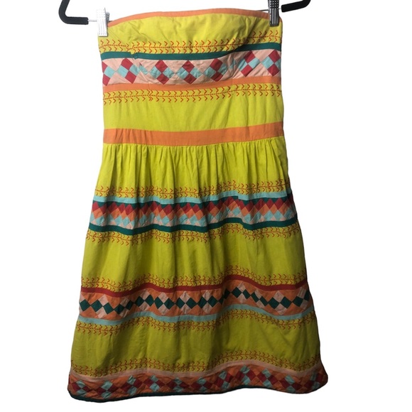 Anthropology Leifsdottir Strapless Quilted Sundress Size 6 Great Condition. - Picture 2 of 8